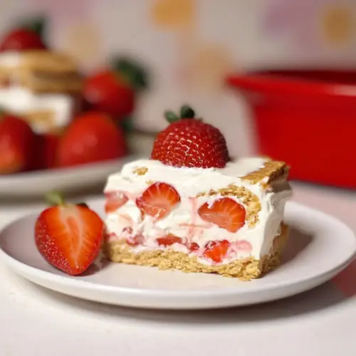 Strawberry Greek Yogurt Icebox Cake
