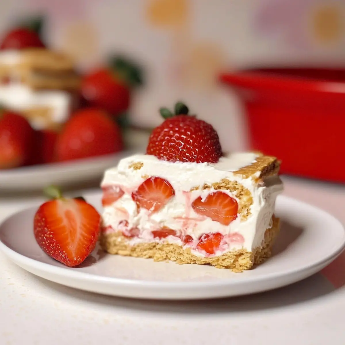 Strawberry Greek Yogurt Icebox Cake