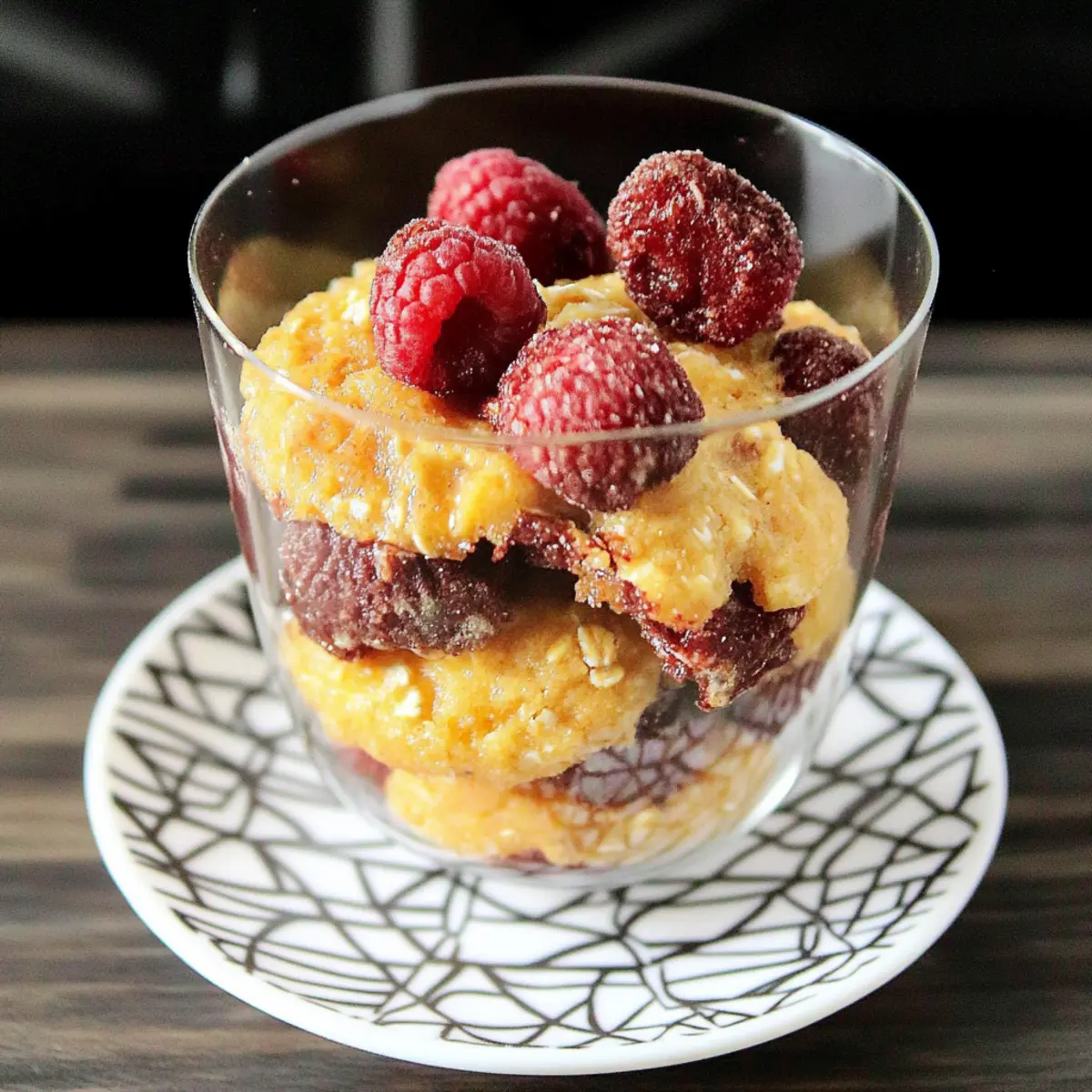 Mango Coconut Sherbet with Raspberries