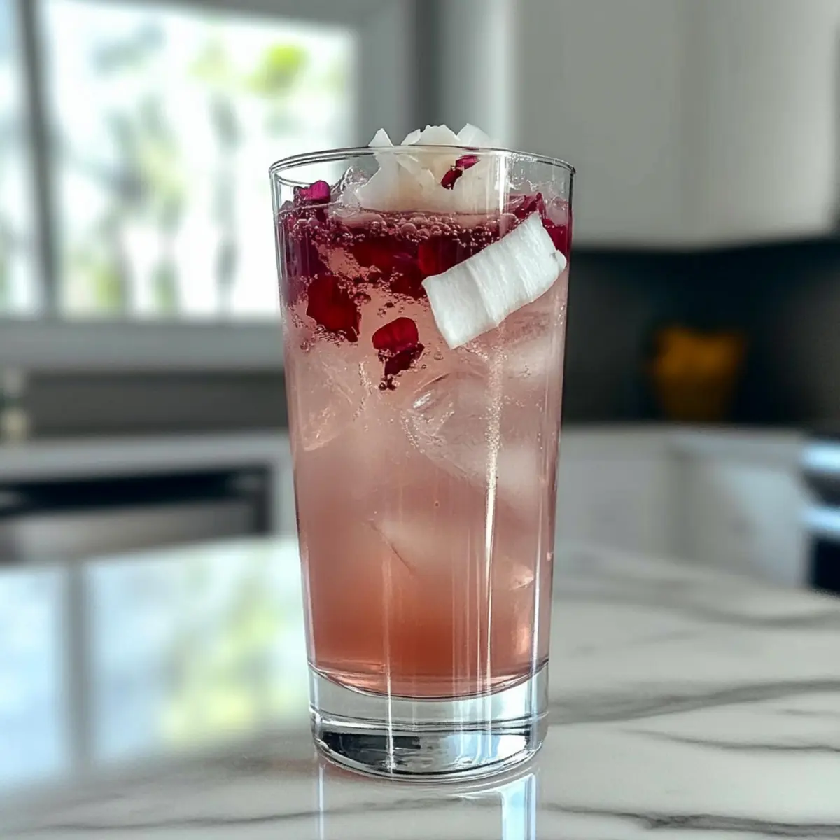 Coconut Hibiscus Breeze Mocktail