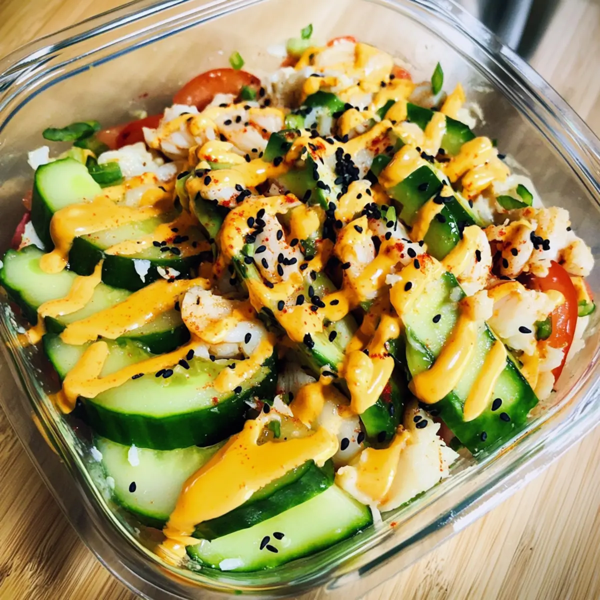 California Roll Cucumber Salad