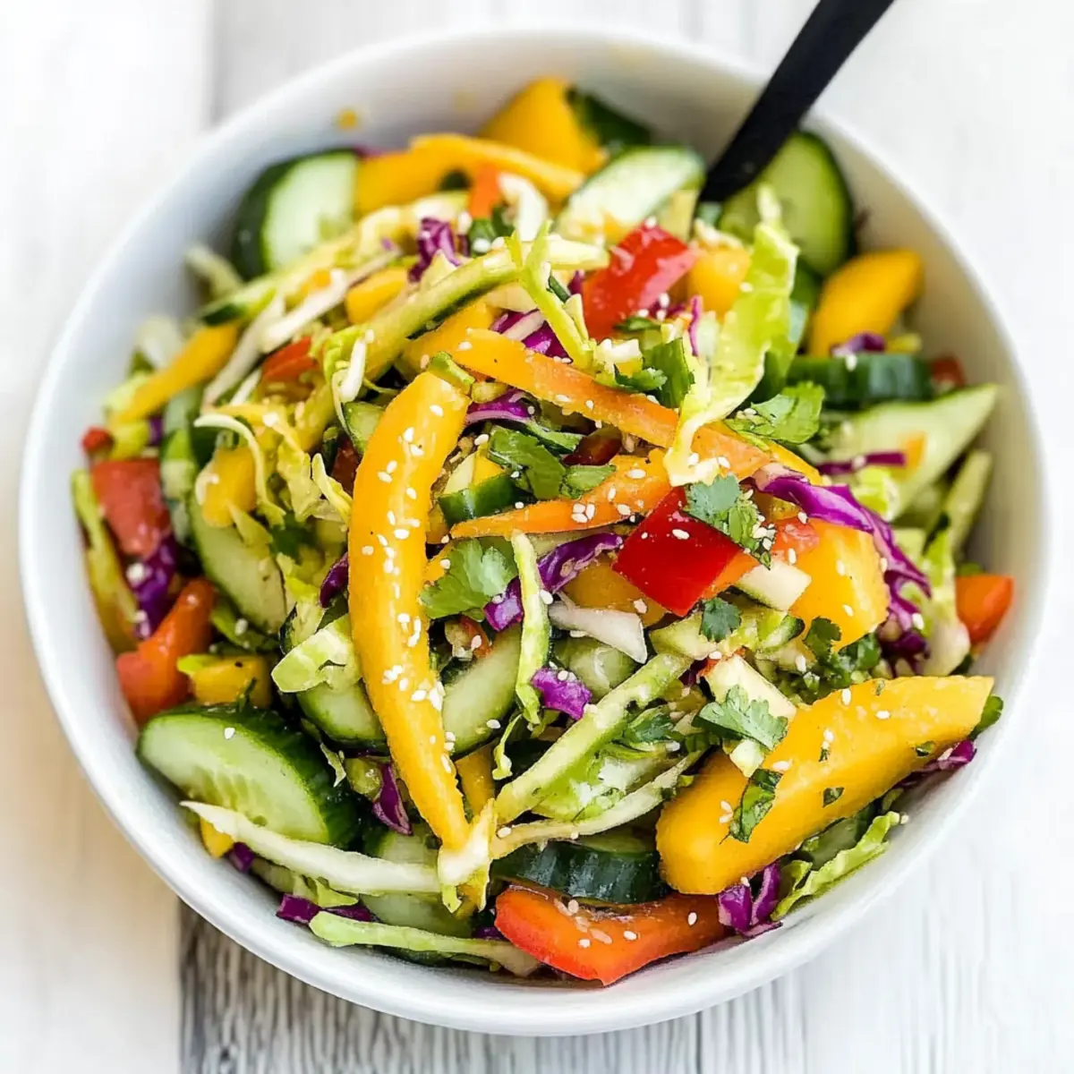 Mango Cucumber Summer Slaw