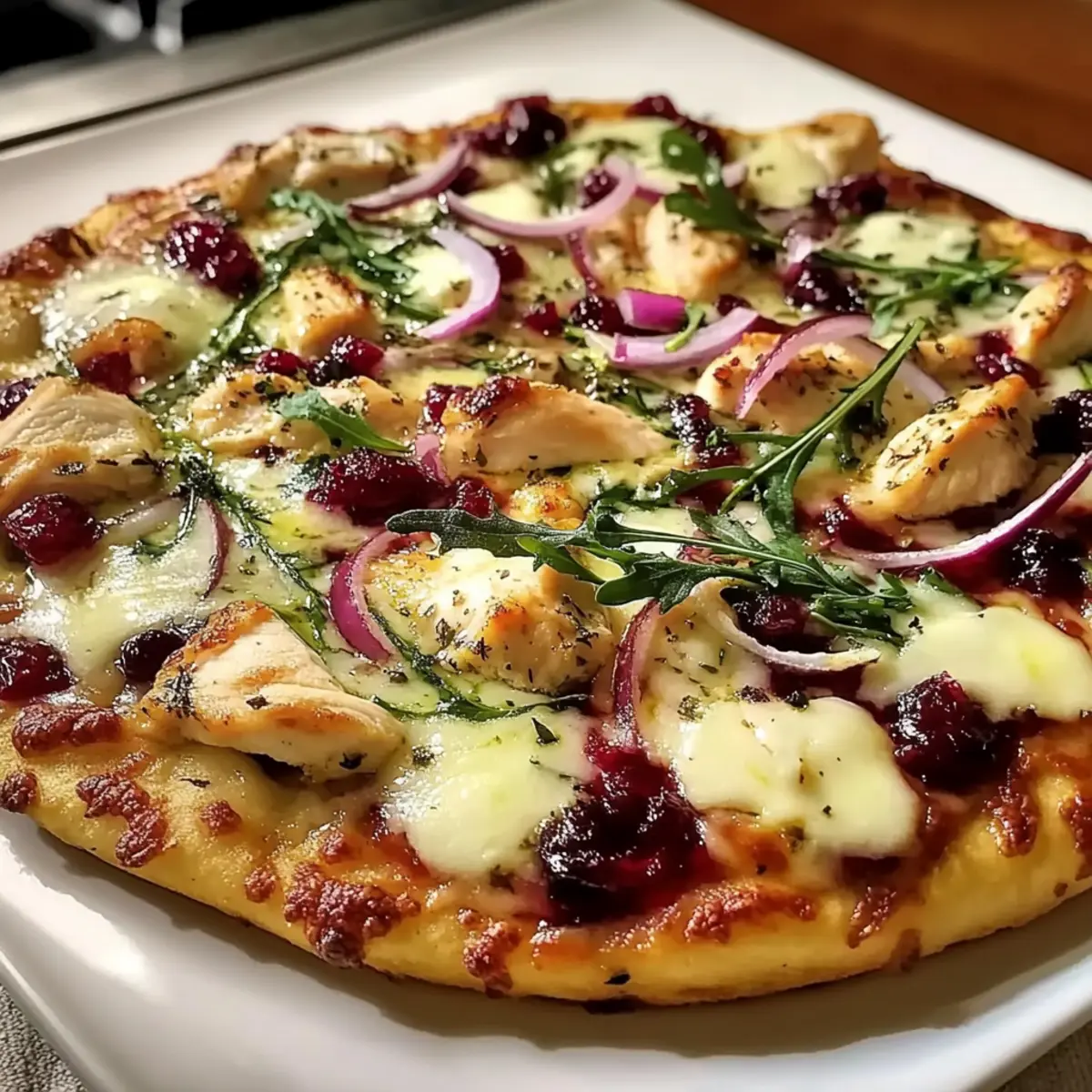 Cranberry Chicken & Brie Pizza