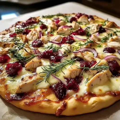 Cranberry Chicken & Brie Pizza