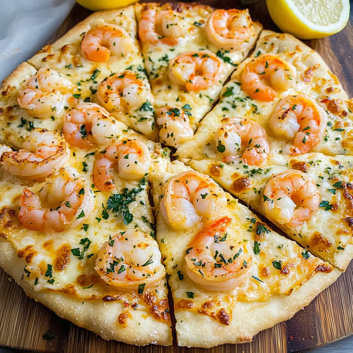 Shrimp Scampi Pizza