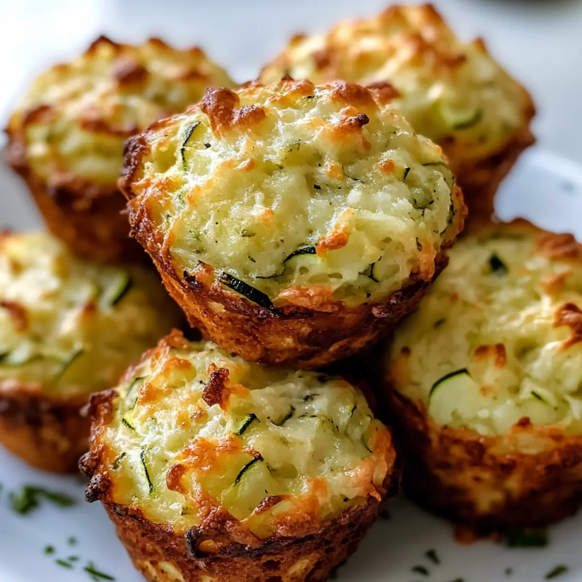 Crispy Parmesan Zucchini Potato Muffins
