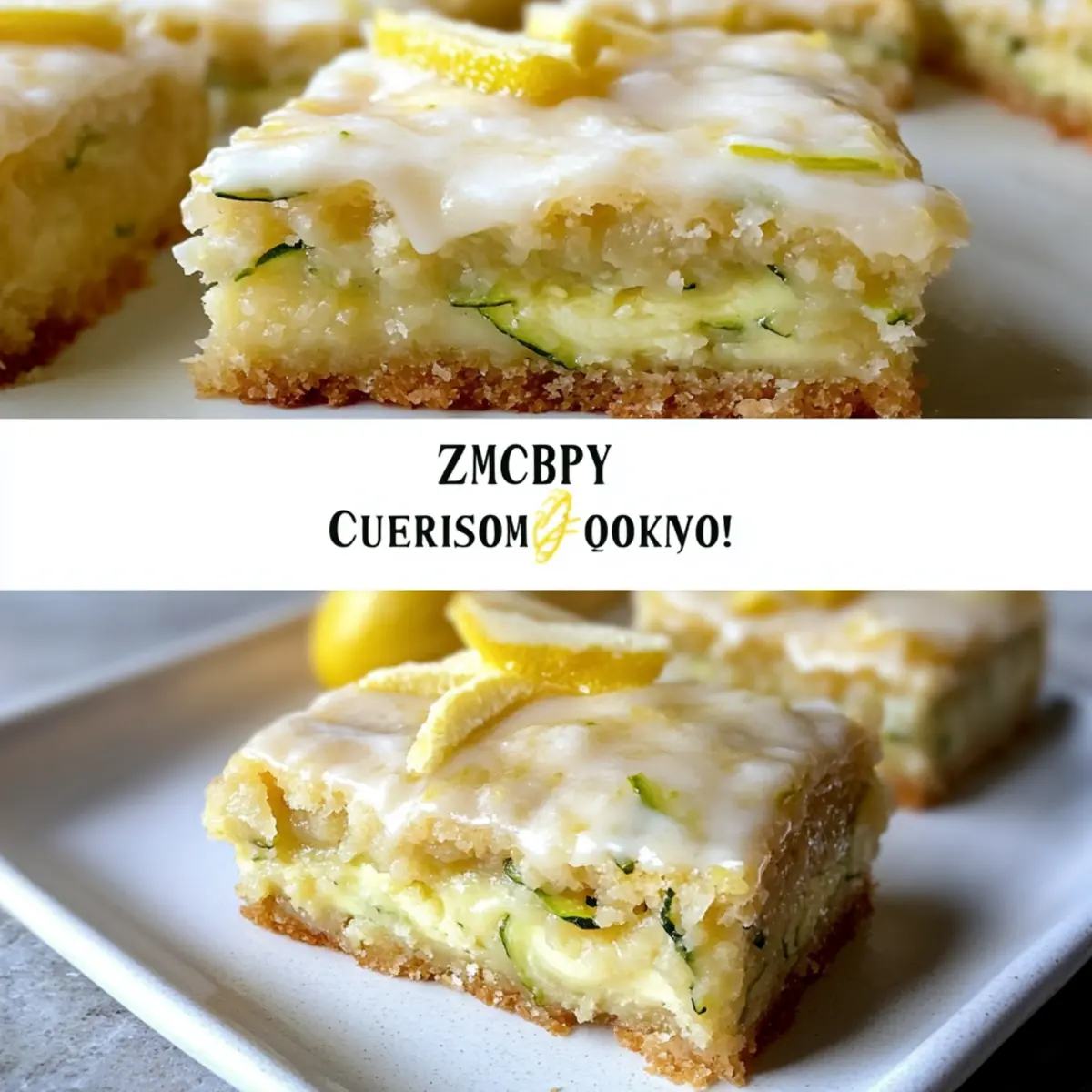 Lemon Zucchini Bars with Glaze